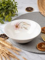 Салатник керамика, круглый, 18х5 см, 0.6 л, Элегия, Daniks