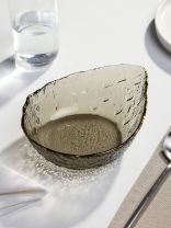 Салатник стекло, фигурный, 5 см, 0.5 л, отвод золотом, 20х15х5см, Графит, Y6-10080/B150009