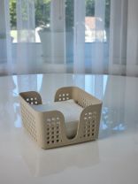 Салфетница пластик, 15х15х8.7 см, латте, Violet, Лофт, квадратная, 650020