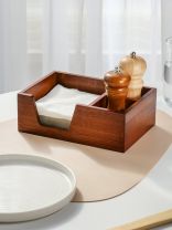 Салфетница бамбук, 21.5х14.5х7.5 см, подставка для специй, Y4-8391