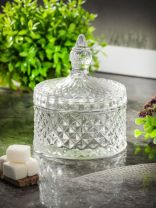 Сахарница 250 мл, стекло, 10х13 см, с крышкой, Y4-4875