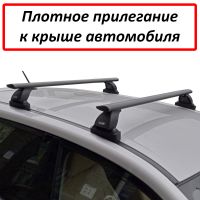 Багажник на крышу Suzuki Vitara 2015-..., Lux, черные крыловидные дуги