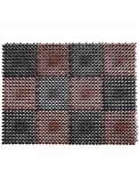 Коврик грязезащитный, 42х56 см, прямоугольный, щетина, черно-коричневый