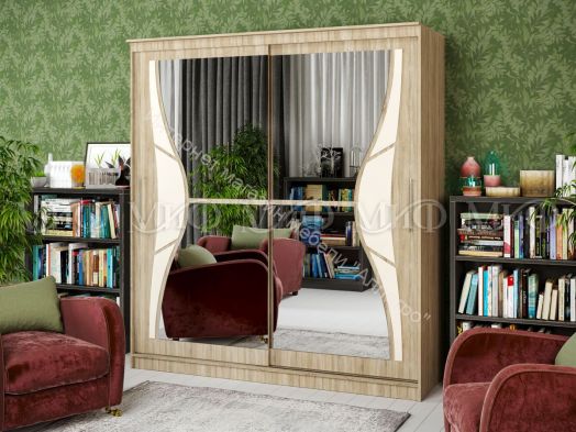 Шкаф-купе Элегант №1 1,5 м Сандал Светлый