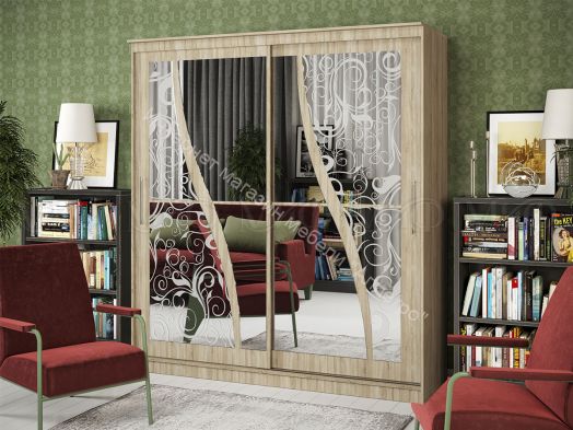 Шкаф-купе Элегант №2 1,7 м Сонома