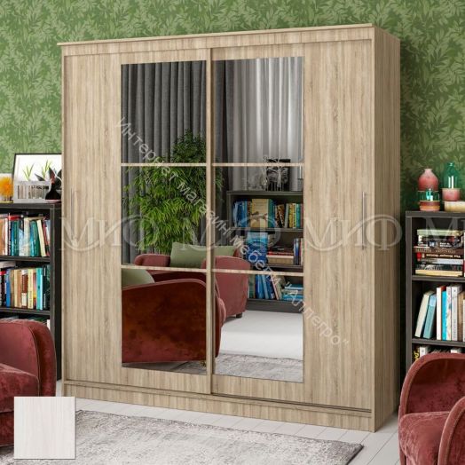 Шкаф-купе Элегант №3 2,0 м Сандал светлый