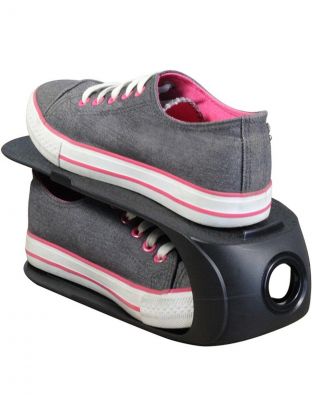 Подставка для обуви для обуви, пластик, 1 секция, 10.5х28х14 см, черная, Idea, М2277