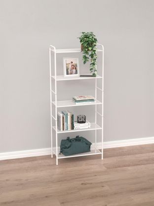 Стеллаж металл, пластик, 5 секций, 65.5х30х155.5 см, белый, ЗМИ, Валенсия 25, СТВ25 Б