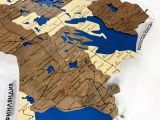 Карта Карелии деревянная