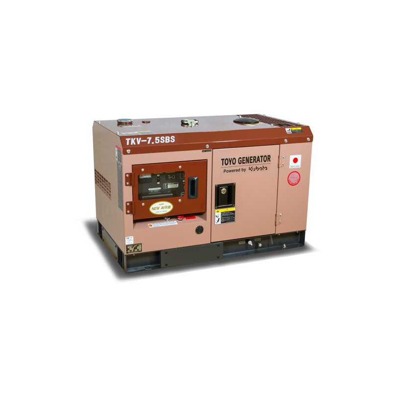 Дизельный генератор TOYO TKV-7.5SBS
