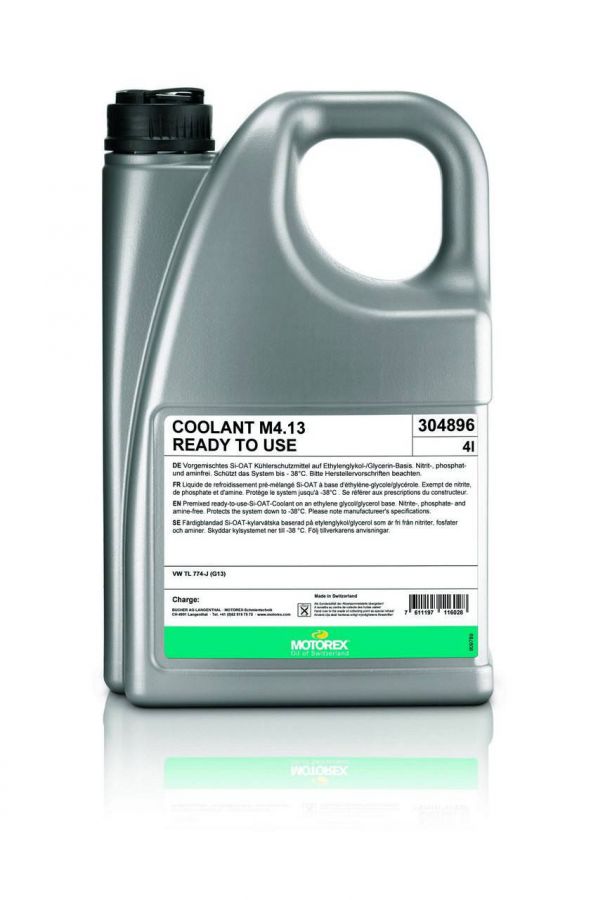 Motorex COOLANT M4.13, 1л Готовый к применению