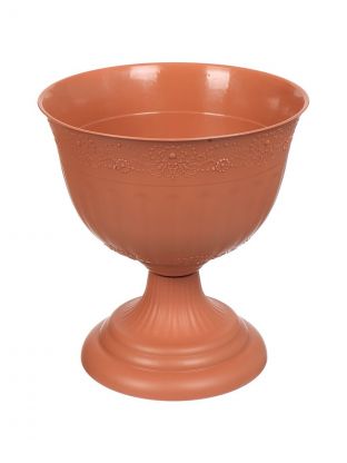 Вазон для цветов пластик, 10 л, 33х36 см, коричневый, Альтернатива, Венеция, М 3131