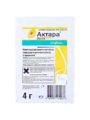 Инсектицид Актара, от колорадского жука, гранулы, 4 г, Syngenta