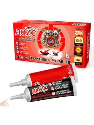 Инсектицид от тараканов, муравьев, гель, 75 г, Дохс