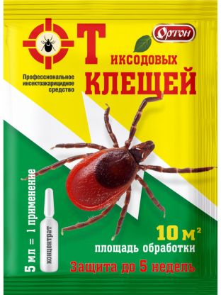 Инсектицид концентрат, 5 мл, от иксодовых клещей, Ортон