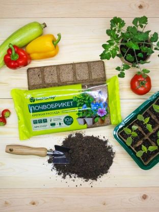 Грунт Почвобрикет Крепкая рассада, 10 л, БиоМастер