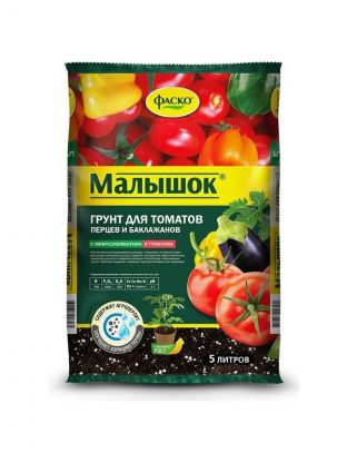 Грунт Малышок, для томатов и перцев, 5 л, Фаско