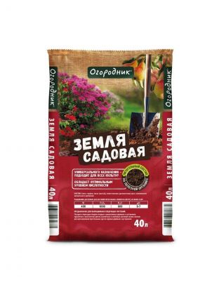 Грунт Садовая земля, универсальный, 40 л, Огородник