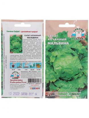 Семена Салат кочанный, Мальвина, цветная упаковка, Седек