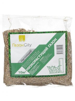 Семена Газон, Настоящий Низкорастущий, 300 г, пакет, ГазонCity