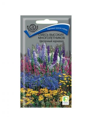 Семена Цветы, Смесь высоких многолетников, Цветочный карнавал, 0.3 г, цветная упаковка, Поиск