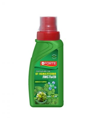 Удобрение 4в1, от пожелтения листьев, минеральное, жидкость, 285 мл, Bona Forte