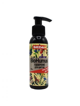 Удобрение BioHumus, для цветущих растений, суперконцентрат, 85 мл, Seda