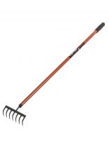 Грабли прямые, 7 зуб, металл, 18 см, Kopper Tools, черенок алюминиевый, ФИ.022.000