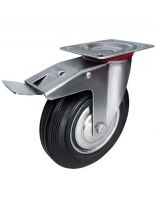Колесо промышленное резина PR, 75 мм, SCB 93, с тормозом, Mawipro