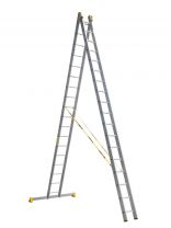 Лестница 2 секции, 18 ступеней, алюминий, 5.2 м, 150 кг, Alumet, P2 9218