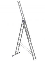 Лестница 3 секции, 14 ступеней, алюминий, 10.11 м, 150 кг, Alumet, 6314