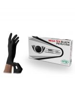 Перчатки нитриловые, размер S, сверхпрочные, 25 пар (50 штук), SFM, Mega Tex Black, Германия