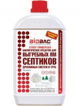 Биосостав для выгребных ям и септиков, Биобак, 1 л, дренажных систем и труб, BB-SU010