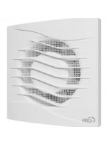 Вентилятор вытяжной настенный, ERA, установочный диаметр 100 мм, 14 Вт, 100 м3/ч, обратный клапан