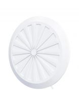 Решетка вентиляционная пластик, d 90-160, с фланцем, регулируемая, ERA, 10RKU