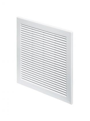 Решетка вентиляционная пластик, 200х200 мм, с сеткой, Viento, 2020TRU