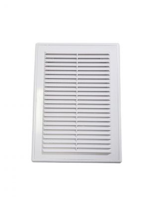 Решетка вентиляционная ABS пластик, вытяжная, 200х150 мм, с сеткой, с рамкой, с защитой от обратной тяги, белая, Viento, 1520ВР-ОК