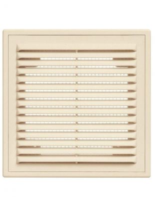 Решетка вентиляционная пластик, разъемная, 150х200 мм, с сеткой, слоновая кость, Viento, 1520ВР