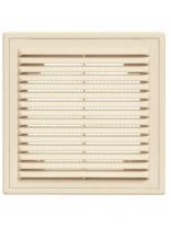 Решетка вентиляционная пластик, разъемная, 150х200 мм, с сеткой, слоновая кость, Viento, 1520ВР