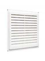 Решетка вентиляционная пластик, 170х170 мм, с сеткой, Viento, 1717ЭС
