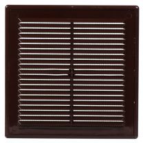 Решетка вентиляционная ABS пластик, разъемная, 200х200 мм, с сеткой, коричневая, Event, 2121Р