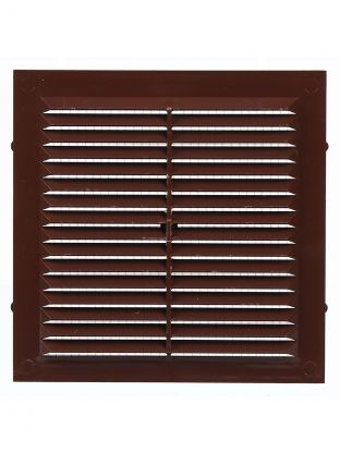 Решетка вентиляционная с сеткой, коричневая, Event, 1515С