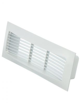 Решетка вентиляционная ABS пластик, приточно-вытяжная, с фланцем 60х204 мм, белая, Event, 60204РСФ