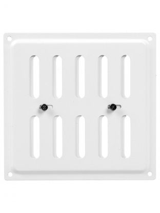 Решетка вентиляционная металл, регулируемая, 150х150 мм, белая, Event, 150х150ВРР