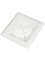 Диффузор вентиляционный пластик, установочный диаметр 100 мм, с сеткой, с фланцем d160 мм, белый, Event, ПК 160/100