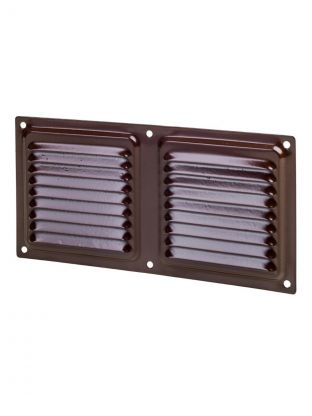 Решетка вентиляционная металл, 200х100 мм, коричневая, Event, 1020ВРС