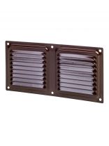 Решетка вентиляционная металл, 200х100 мм, коричневая, Event, 1020ВРС