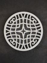 Решетка вентиляционная металл, установочный диаметр 125х170х170 мм, с сеткой, потолочная, белая, Event