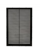 Решетка вентиляционная пластик, вытяжная, 190х290 мм, с сеткой, черная, Viento