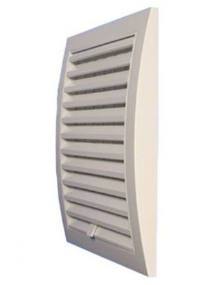 Решетка вентиляционная ABS пластик, вытяжная, 170х170 мм, регулируемая с рамкой, белая, Viento, Серия ВРР, 1717ВРР